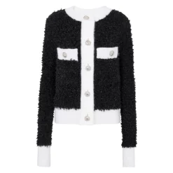 Texturierte Strickjacke