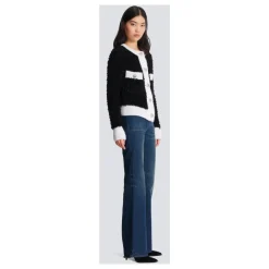 Texturierte Strickjacke
