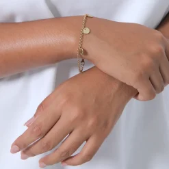 Three Coin Anhänger Armband