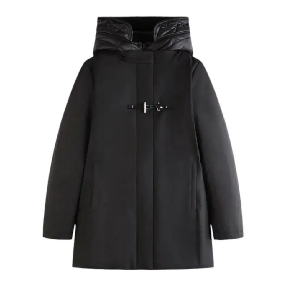 Toggle Coat in Schwarzem Gabardine