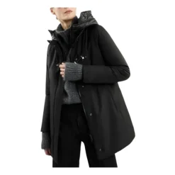 Toggle Coat in Schwarzem Gabardine