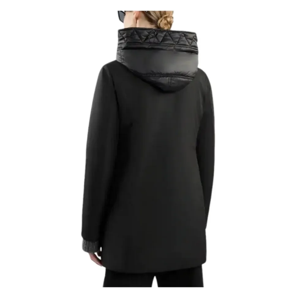 Toggle Coat in Schwarzem Gabardine