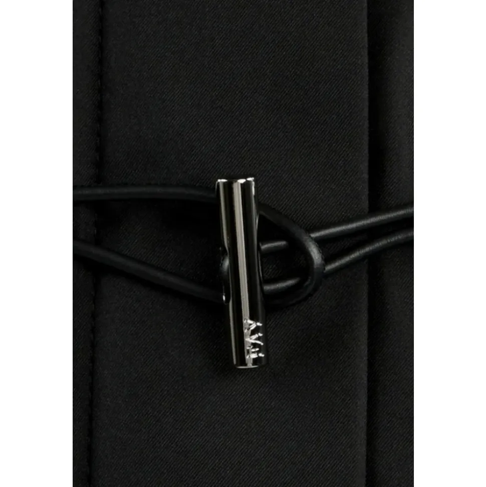 Toggle Coat in Schwarzem Gabardine