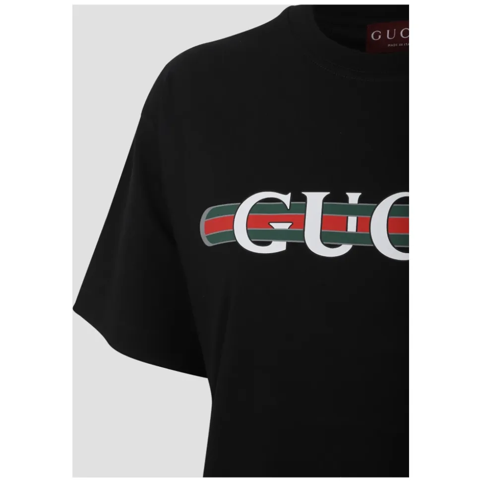 T-Shirt aus bedrucktem Baumwolljersey