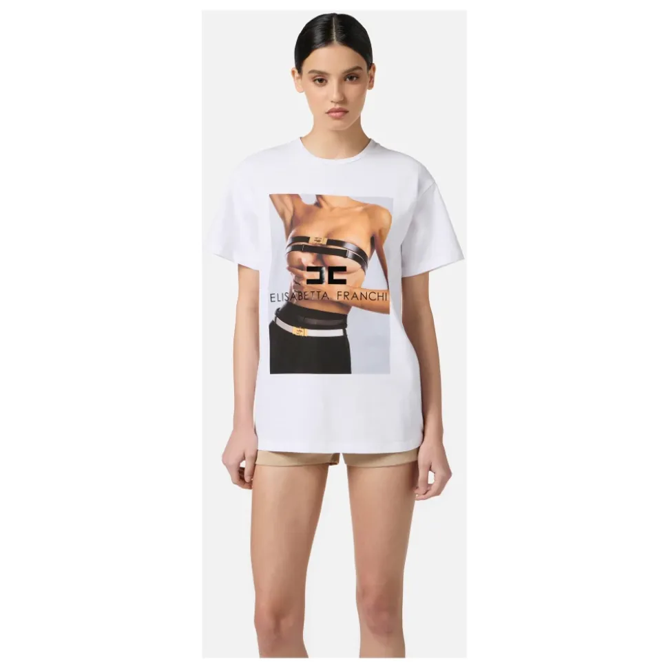 T-Shirt mit Fotodruck aus Baumwolle