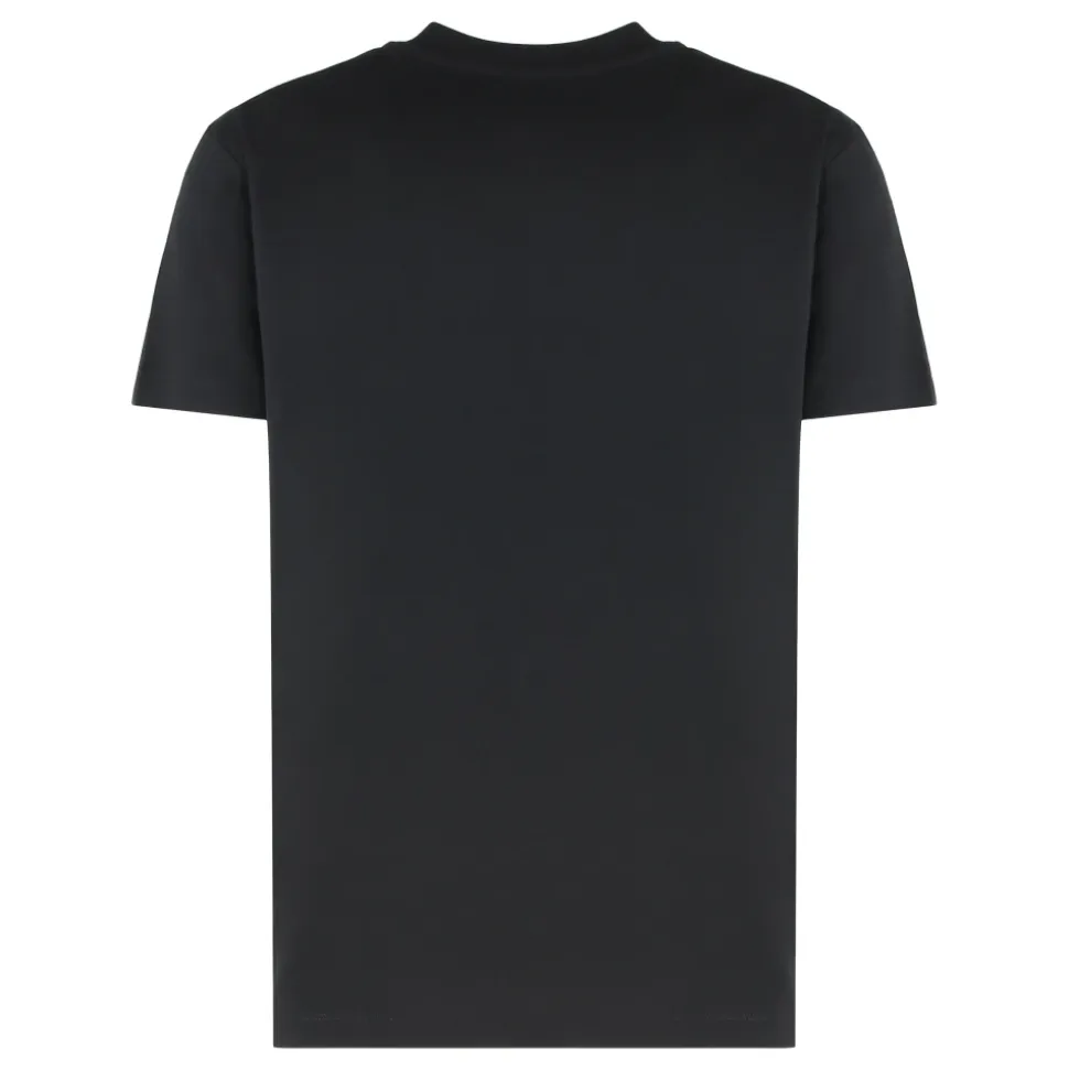 T-Shirt mit geripptem Rundhalsausschnitt