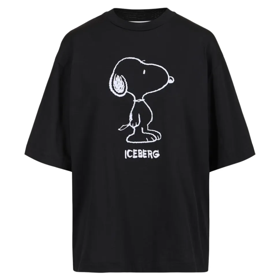 T-Shirt mit lockerer Passform und Snoopy-Applikation
