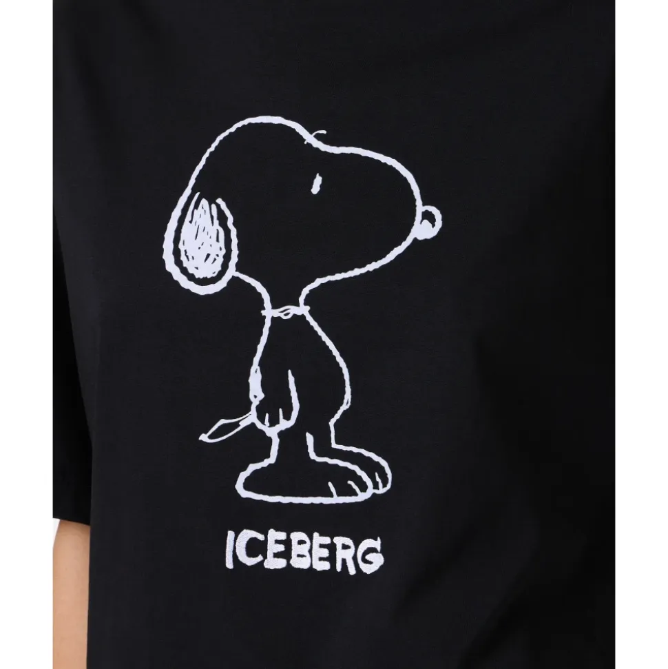 T-Shirt mit lockerer Passform und Snoopy-Applikation