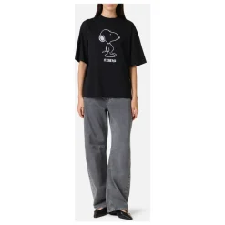 T-Shirt mit lockerer Passform und Snoopy-Applikation