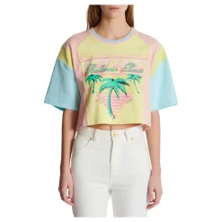 T-Shirt mit Palmen-Signature-Print