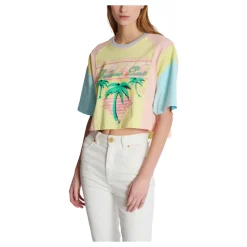 T-Shirt mit Palmen-Signature-Print