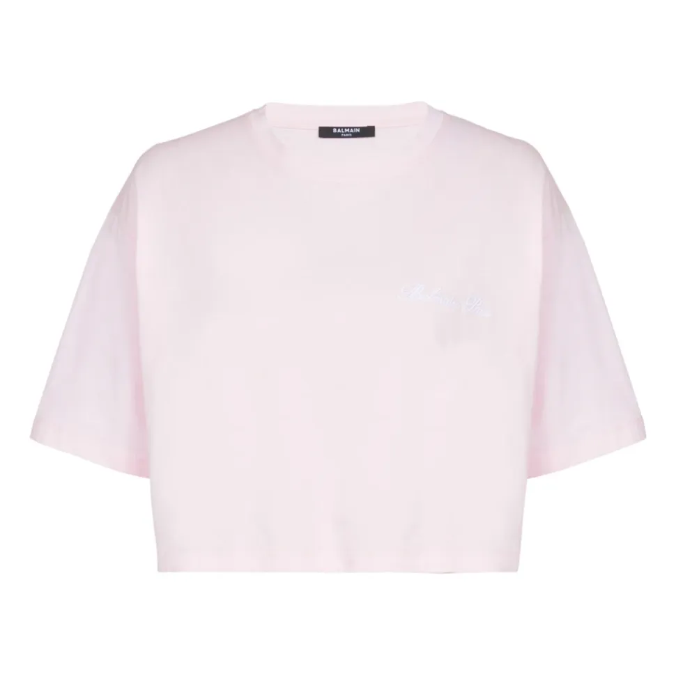T-Shirt mit Signature-Stickerei