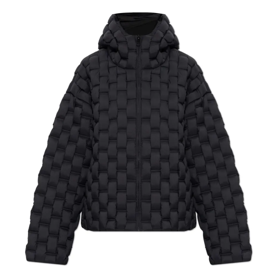Turtleneck Daunenjacke mit Kapuze