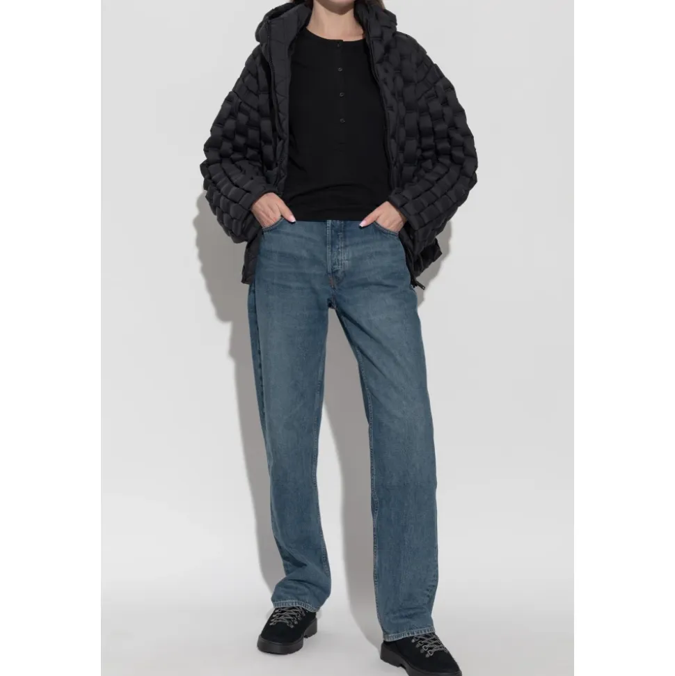 Turtleneck Daunenjacke mit Kapuze
