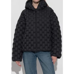 Turtleneck Daunenjacke mit Kapuze
