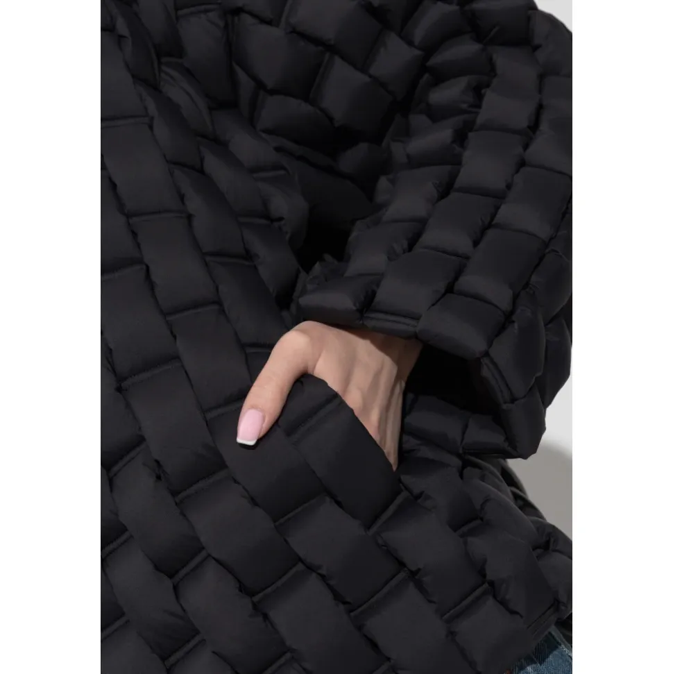 Turtleneck Daunenjacke mit Kapuze