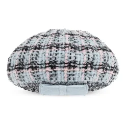 Tweed-Baskenmütze mit Schleife