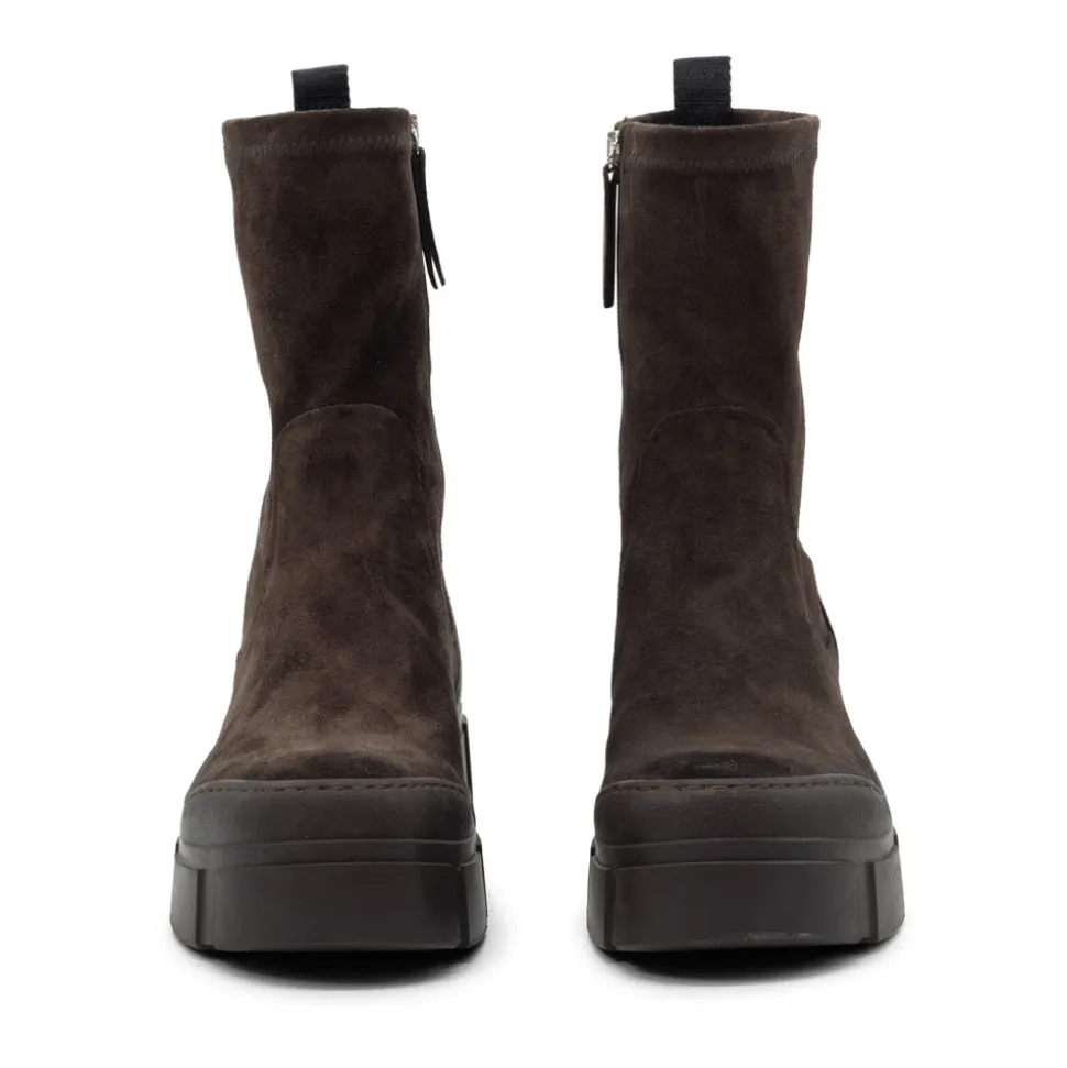 V14 Roccia – Dunkelbraune Stretch-Stiefelette