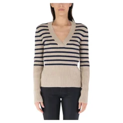V-Ausschnitt Strickpullover