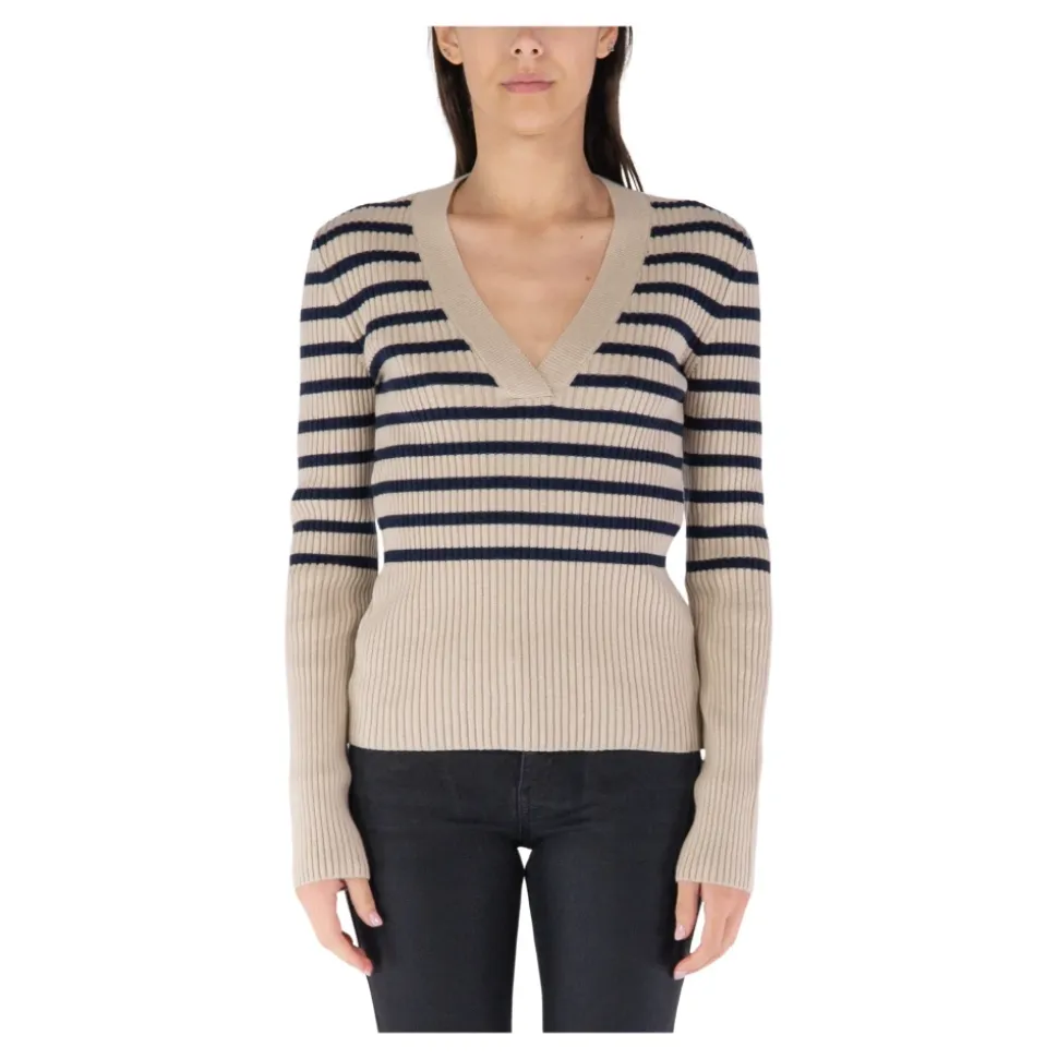V-Ausschnitt Strickpullover