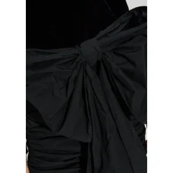 Velvet Bow Mini Dress