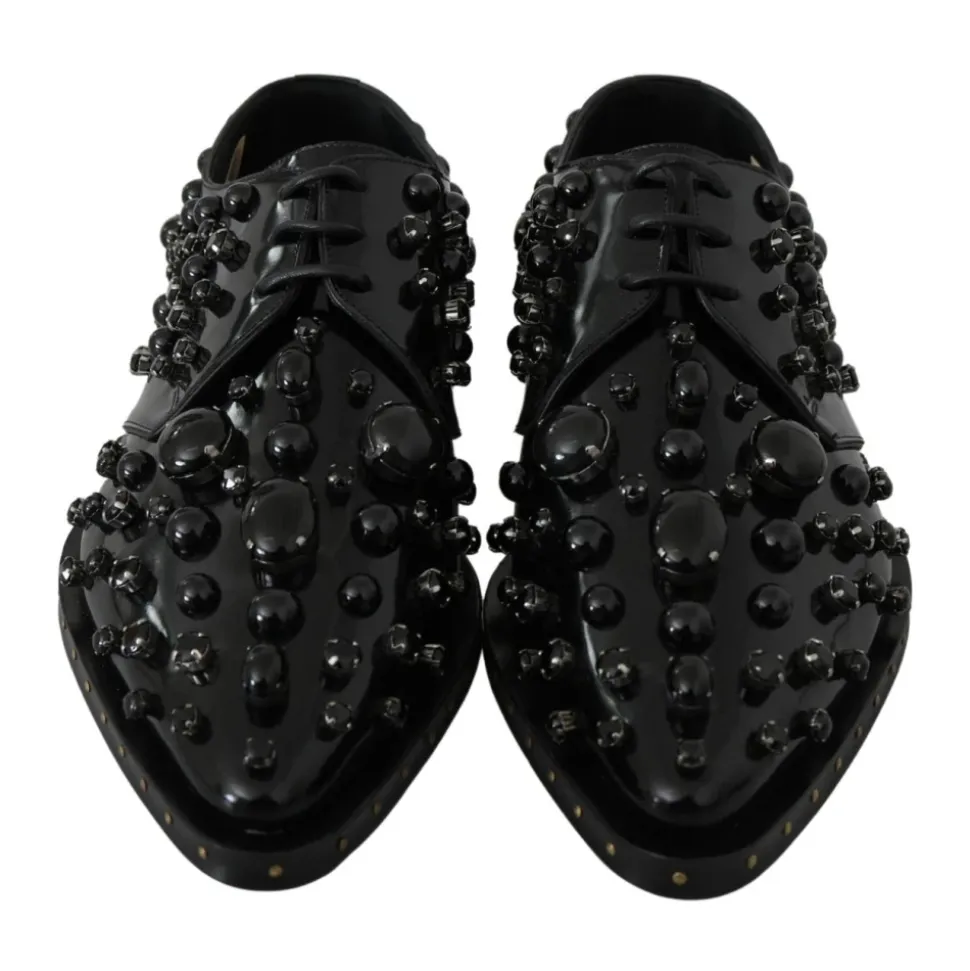 Verzierte Lackleder-Loafer
