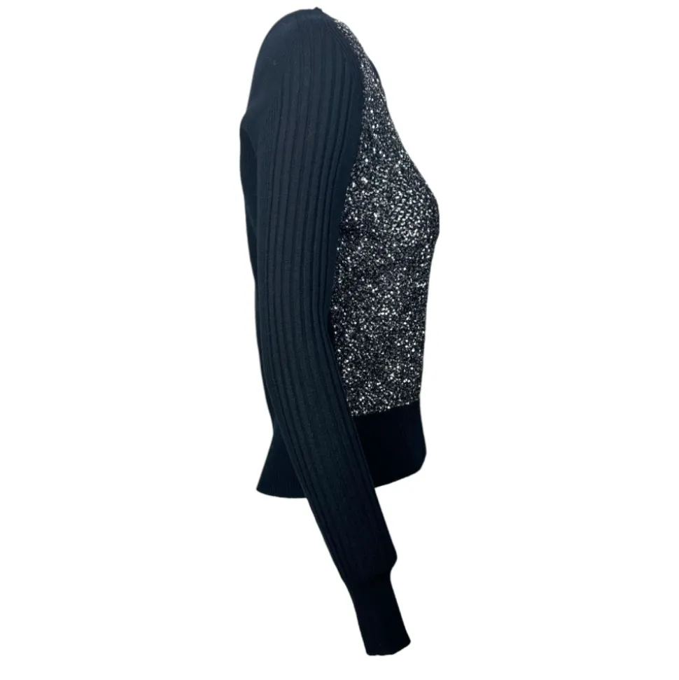 Verzierter Rundhals-Pullover