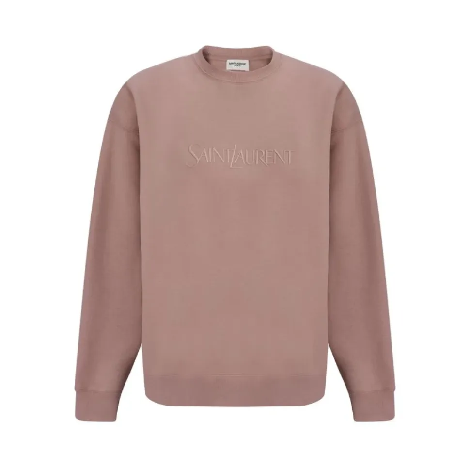 Weicher Baumwollpullover Monochromes Muster
