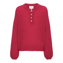 Weicher Mohair-Mix Pullover in Rot
