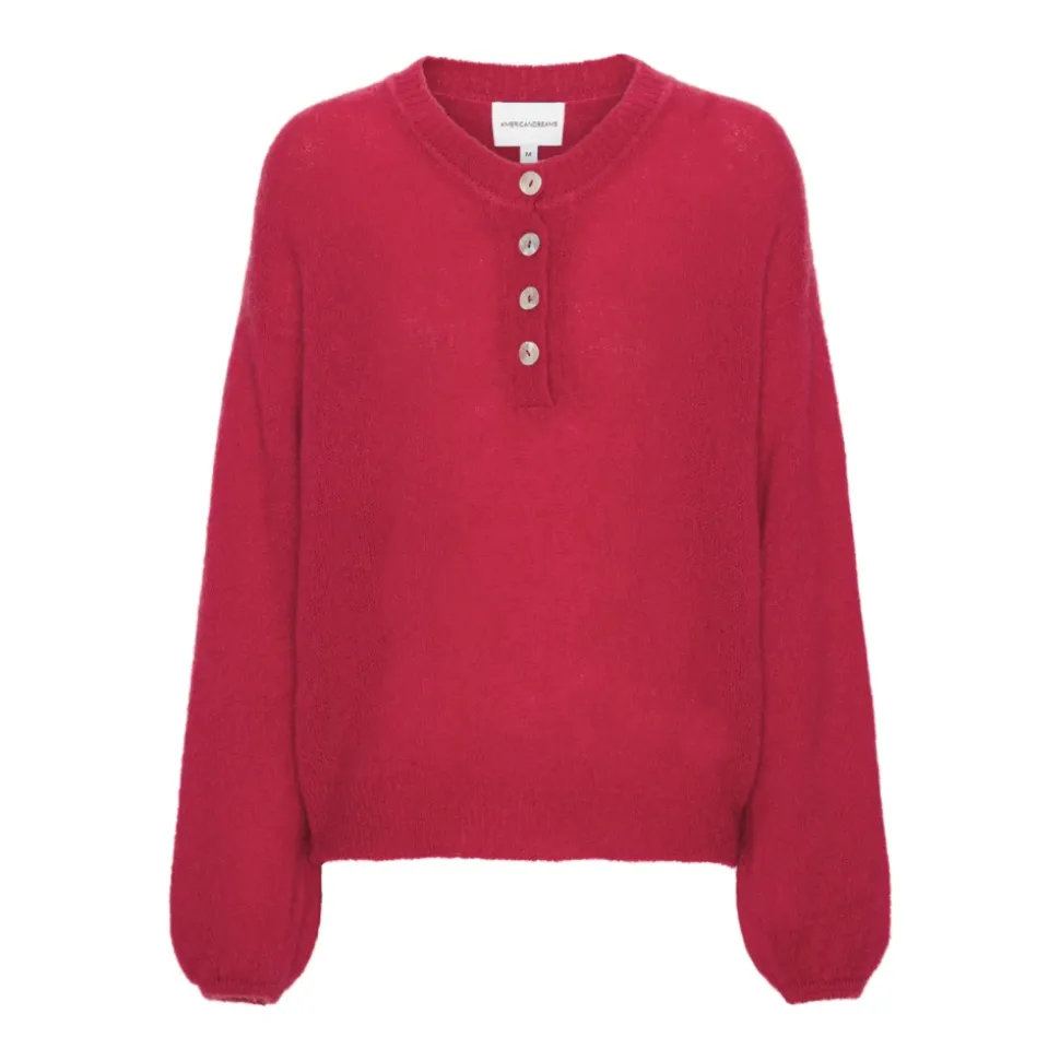 Weicher Mohair-Mix Pullover in Rot