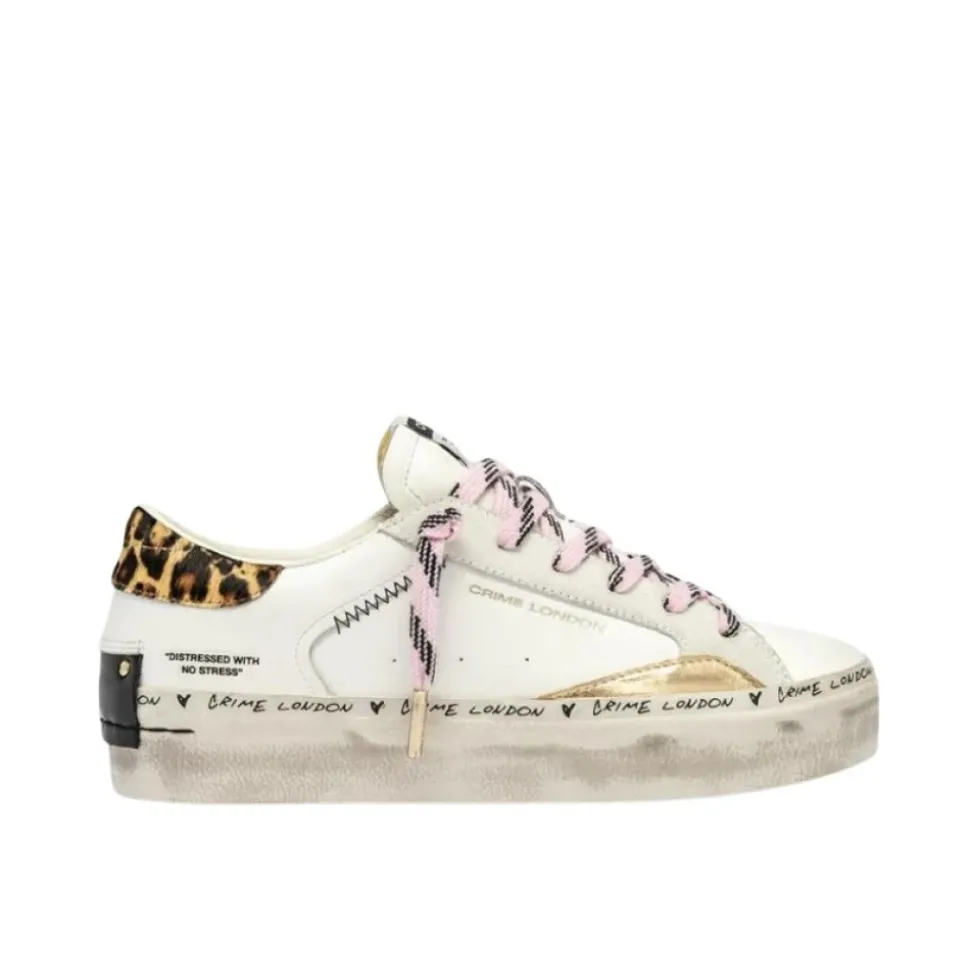 Weiße Distressed Sneakers