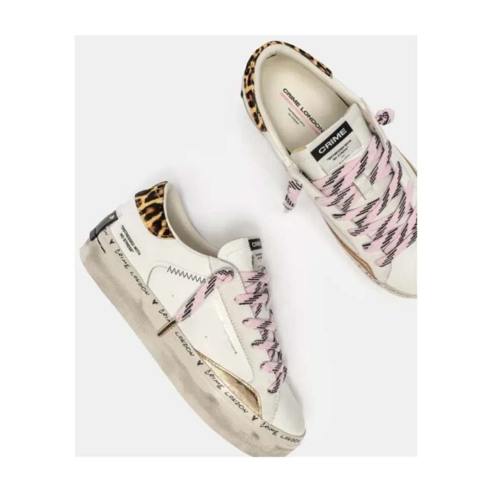 Weiße Distressed Sneakers