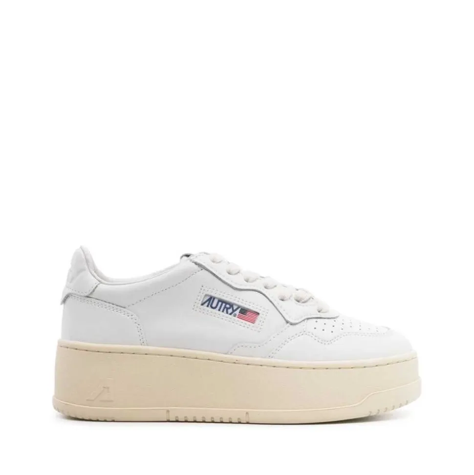 Weiße Kalbsledersneaker