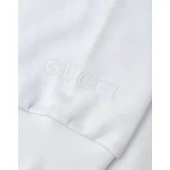 Weißer Juwelenausschnitt Pullover