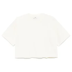 Weißes Crew Neck Logo Patch T-Shirt