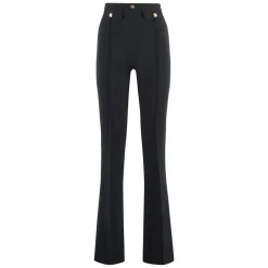 Weite Crepe Hose mit Logo-Detail