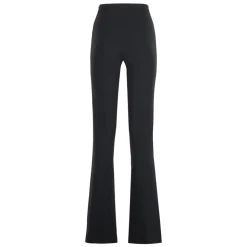 Weite Crepe Hose mit Logo-Detail