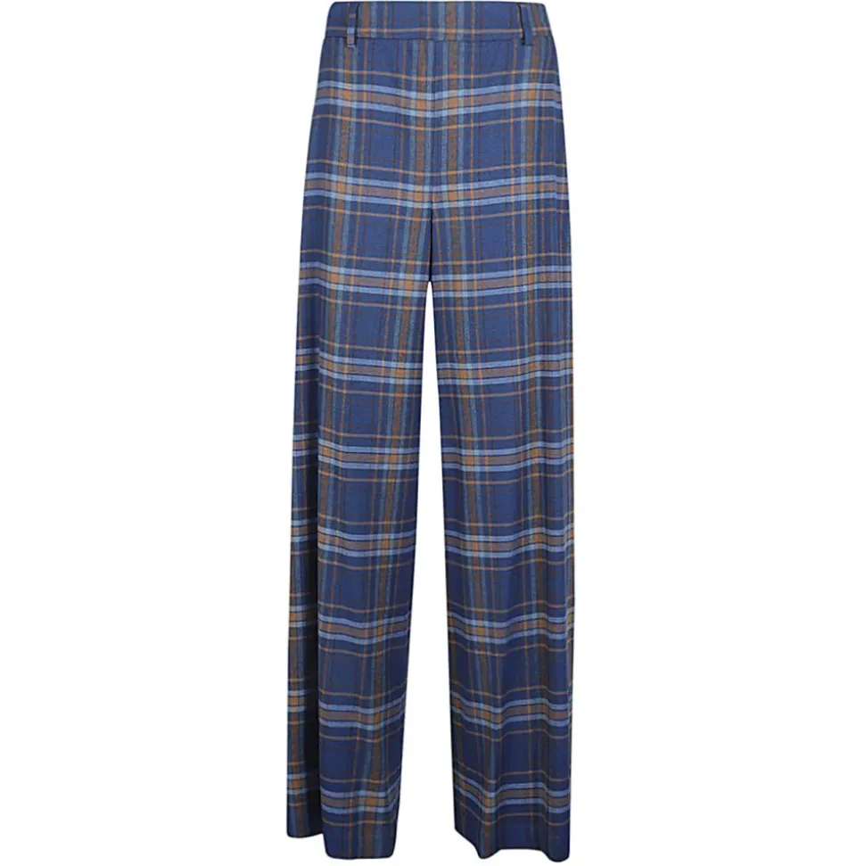 Weite karierte Hose