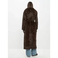 Wendbarer langer Wintermantel aus Kunstpelz