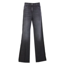 Wide Leg Jeans mit Samtband