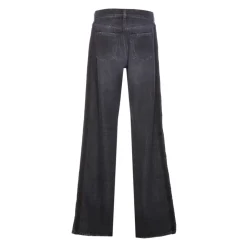 Wide Leg Jeans mit Samtband