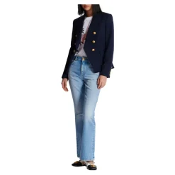Woll-Blazer mit doppelter Knopfleiste