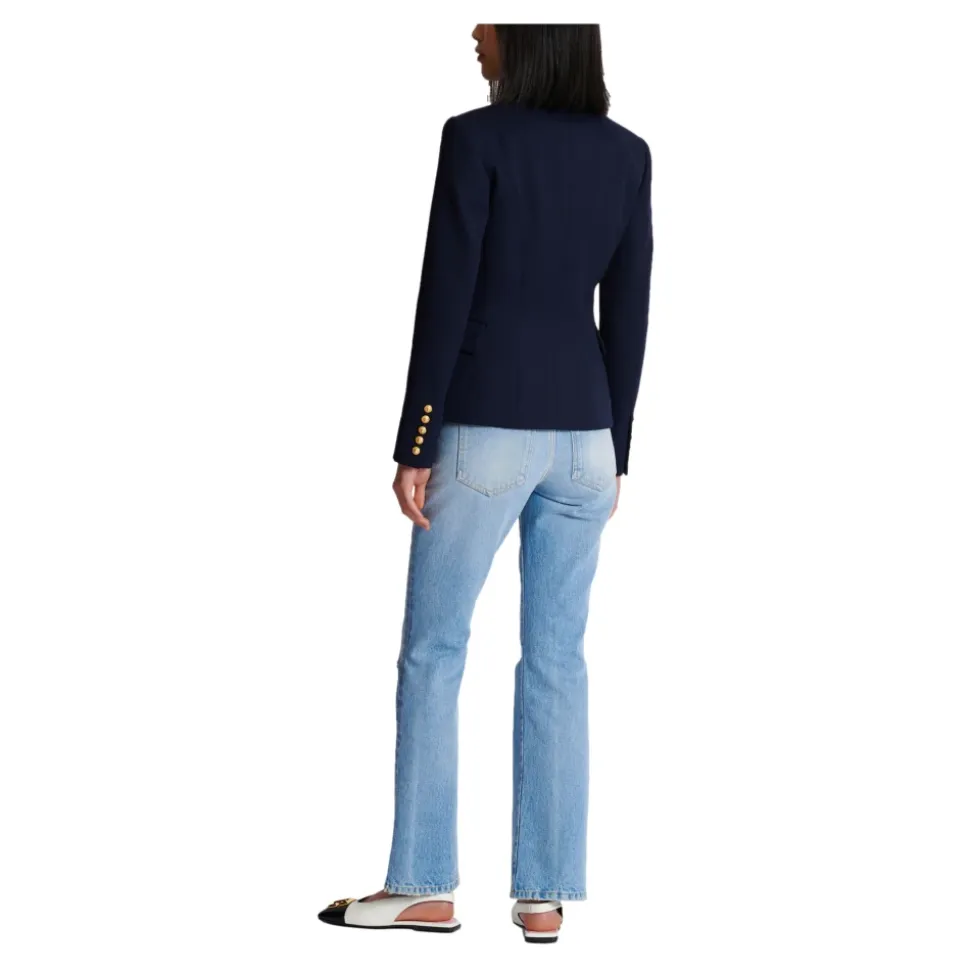 Woll-Blazer mit doppelter Knopfleiste