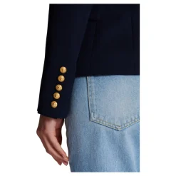 Woll-Blazer mit doppelter Knopfleiste