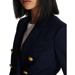 Woll-Blazer mit doppelter Knopfleiste