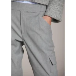 Woll-Cargo-Hose Lockere Passform Melange