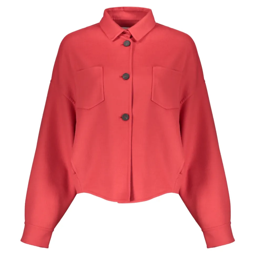 Wollmischung Blazer Klassischer Kragen Taschen