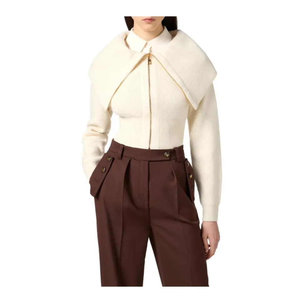 Wollmischungs-Cardigan mit Reißverschluss
