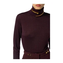Wollpullover mit Jacquard-Mikro-Logo