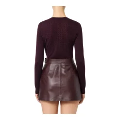 Wollpullover mit Jacquard-Mikro-Logo